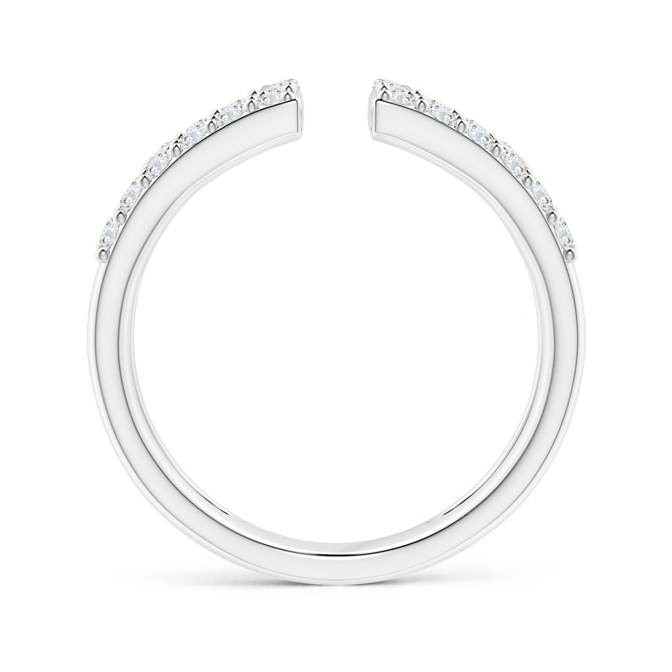 1.7mm GVS2 Prong-Set Diamond Open Cuff Ring in White Gold side-1