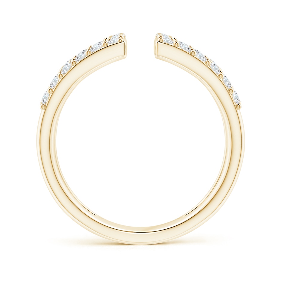 1.7mm GVS2 Prong-Set Diamond Open Cuff Ring in Yellow Gold side-1