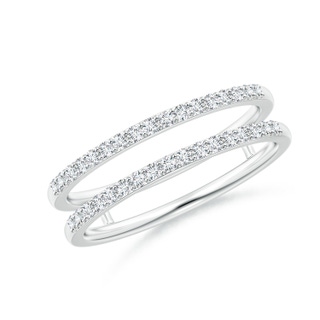 1.3mm GVS2 Prong-Set Diamond Double Ring in P950 Platinum