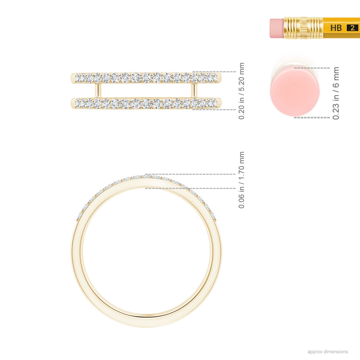 G, VS2 / 0.34 CT / 14 KT Yellow Gold