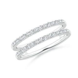 1.55mm GVS2 Prong-Set Diamond Double Ring in P950 Platinum