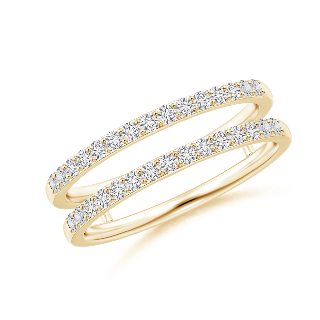 1.55mm HSI2 Prong-Set Diamond Double Ring in Yellow Gold 