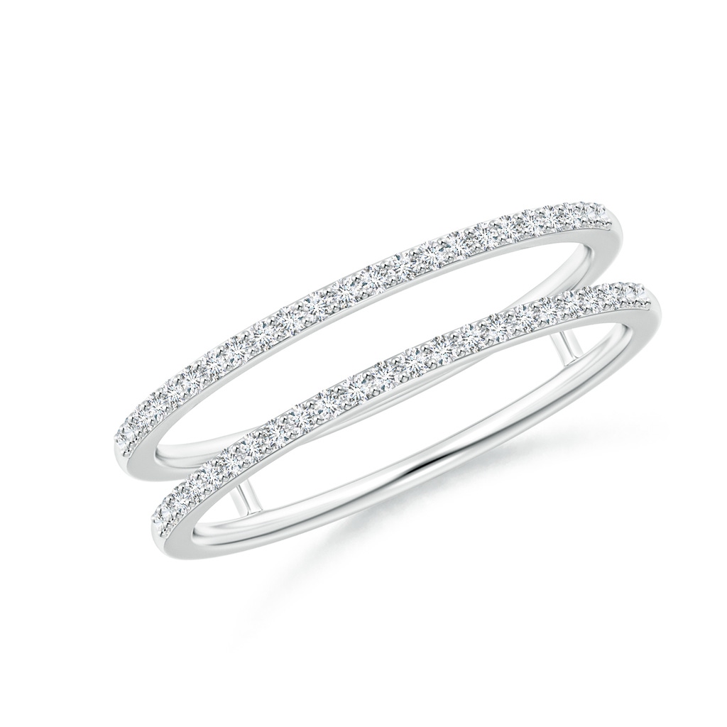 1mm GVS2 Prong-Set Diamond Double Ring in P950 Platinum