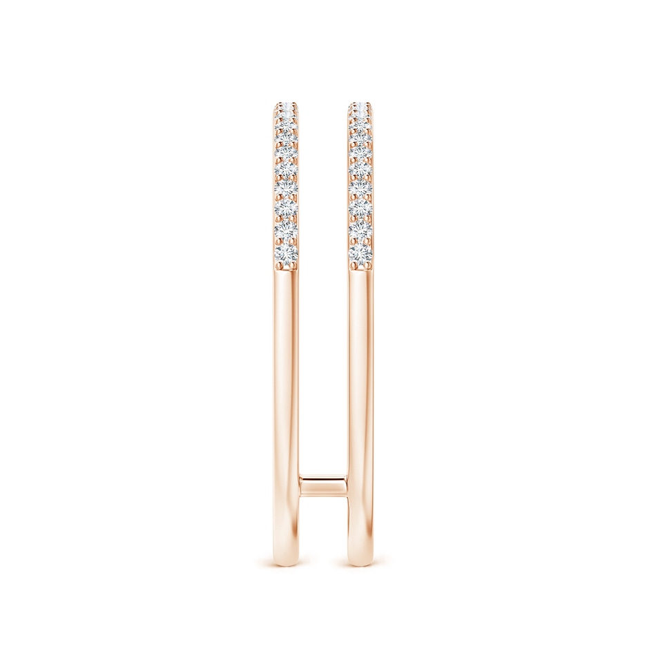 1mm GVS2 Prong-Set Diamond Double Ring in Rose Gold side 299