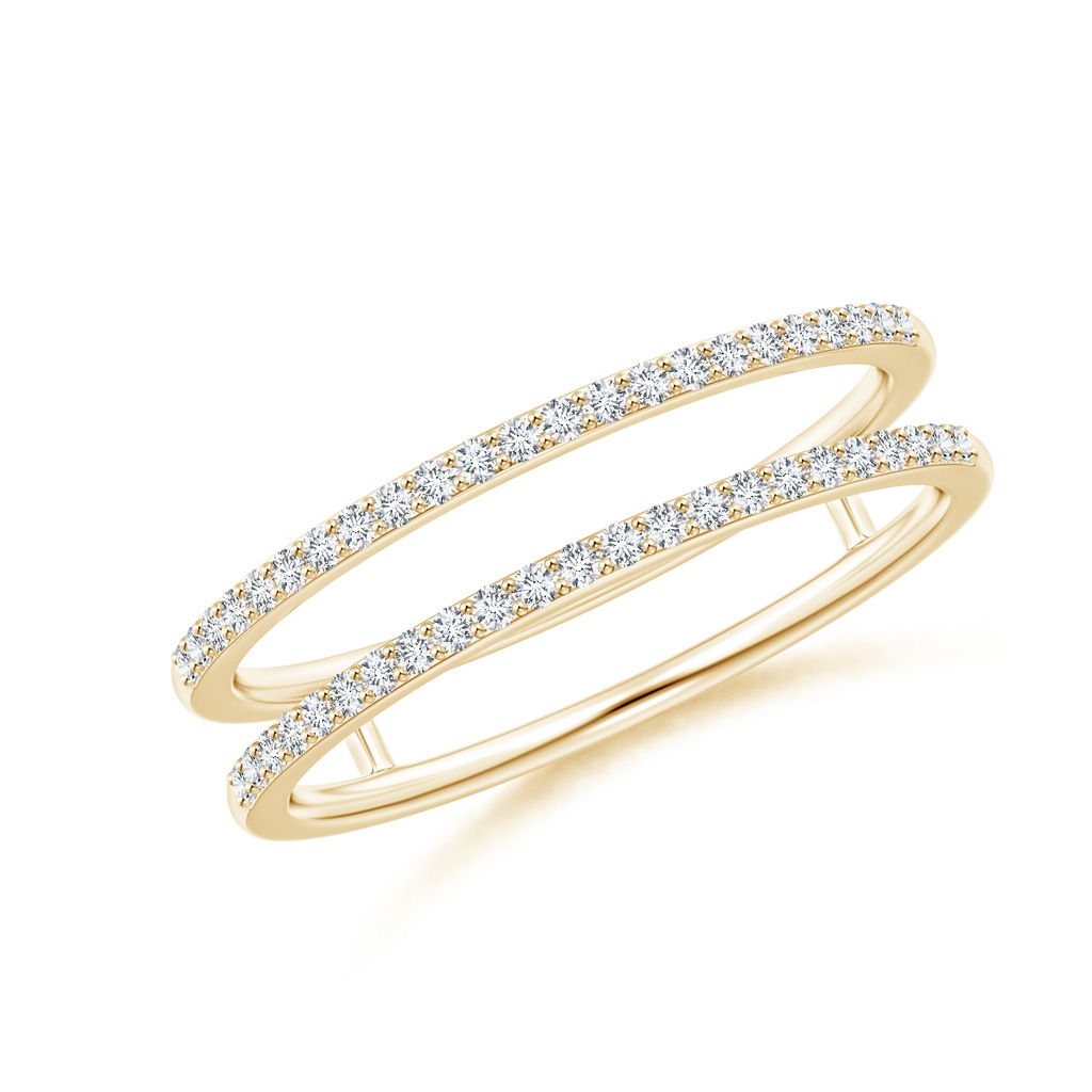 1mm GVS2 Prong-Set Diamond Double Ring in Yellow Gold