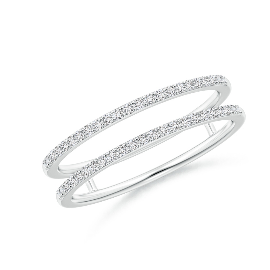1mm HSI2 Prong-Set Diamond Double Ring in P950 Platinum 