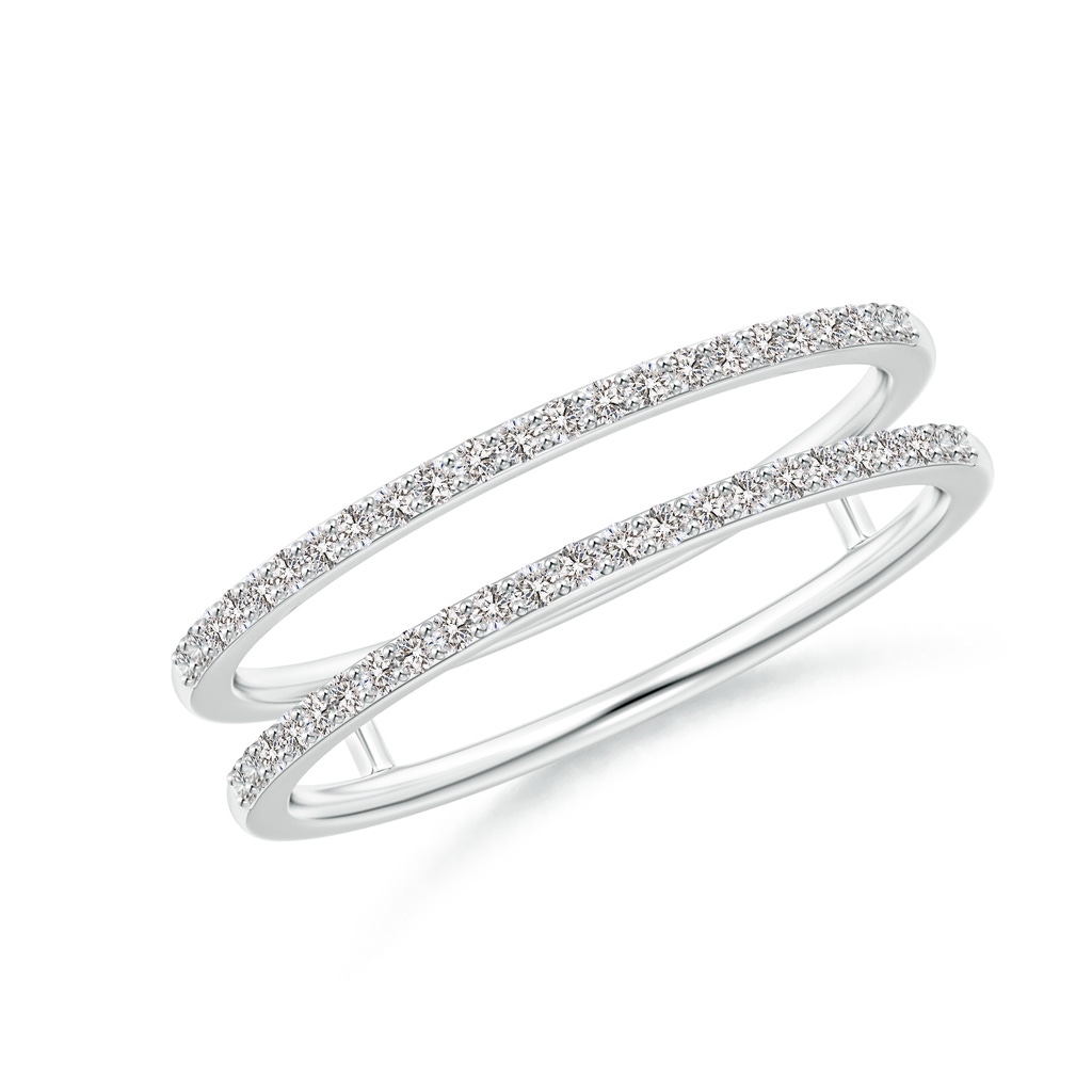 1mm IJI1I2 Prong-Set Diamond Double Ring in White Gold