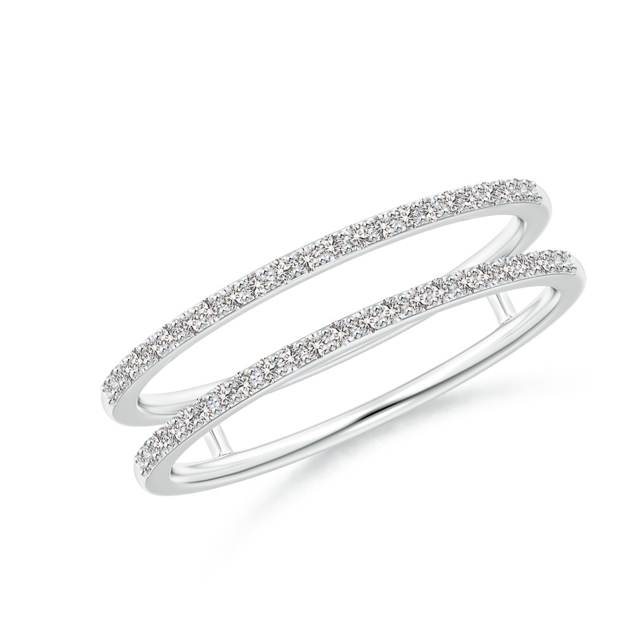 1mm IJI1I2 Prong-Set Diamond Double Ring in White Gold 