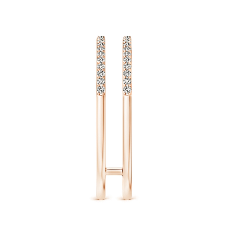 1mm KI3 Prong-Set Diamond Double Ring in Rose Gold side 299