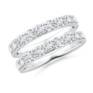 2.75mm GVS2 Prong-Set Diamond Double Ring in P950 Platinum