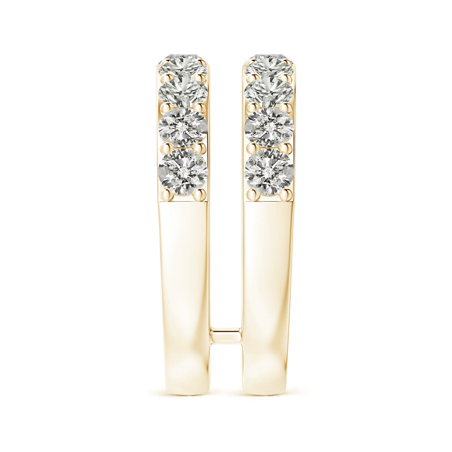 3.1mm KI3 Prong-Set Diamond Double Ring in Yellow Gold - side 4