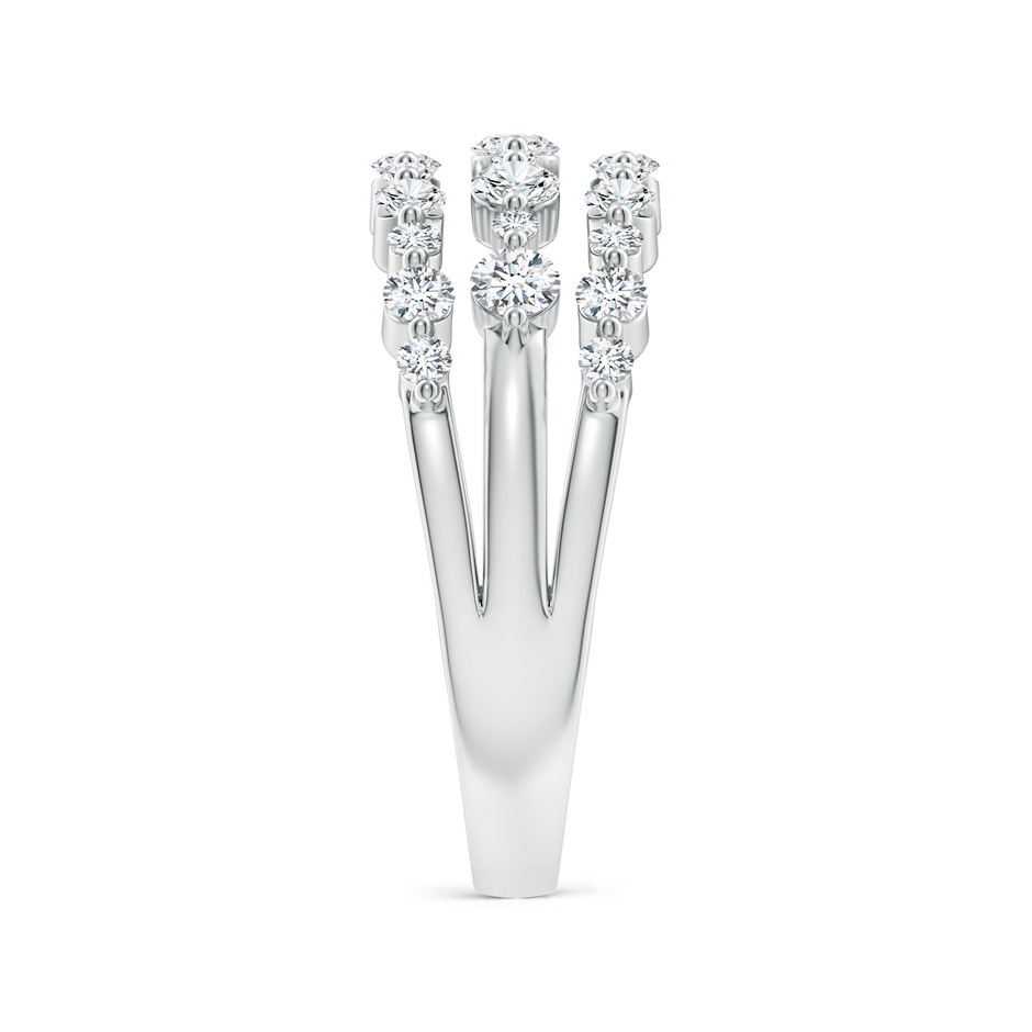 2.5mm GVS2 Three Row Alternating Diamond Anniversary Ring in White Gold body-hand