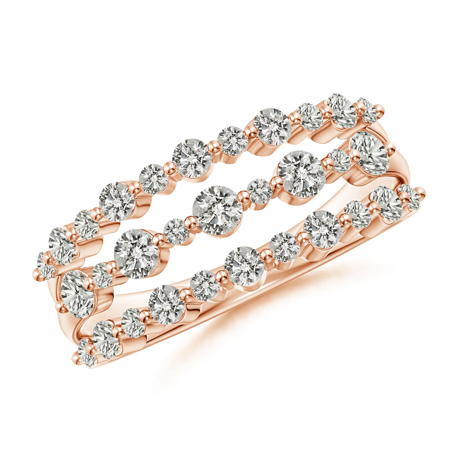 K, I3 / 0.74 CT / 14 KT Rose Gold