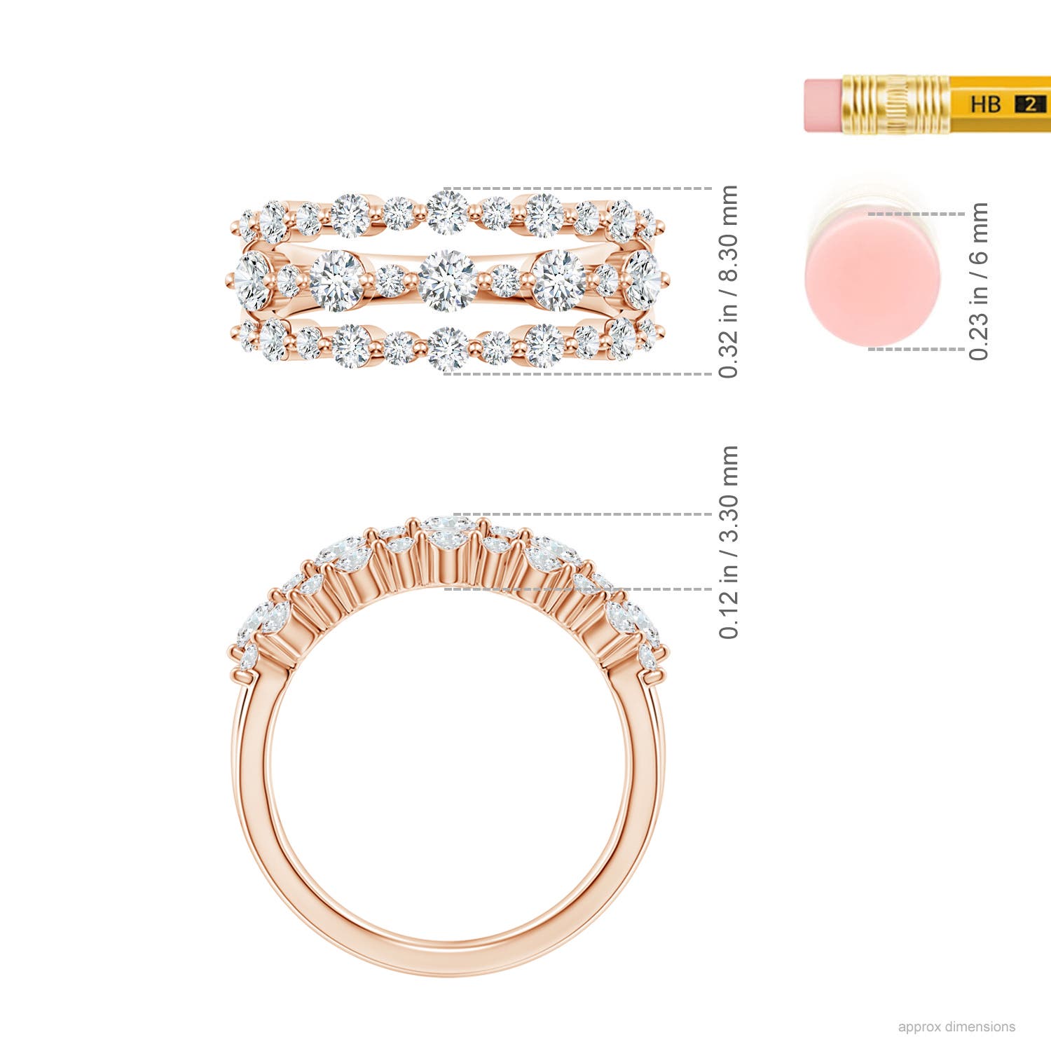 G, VS2 / 1 CT / 14 KT Rose Gold