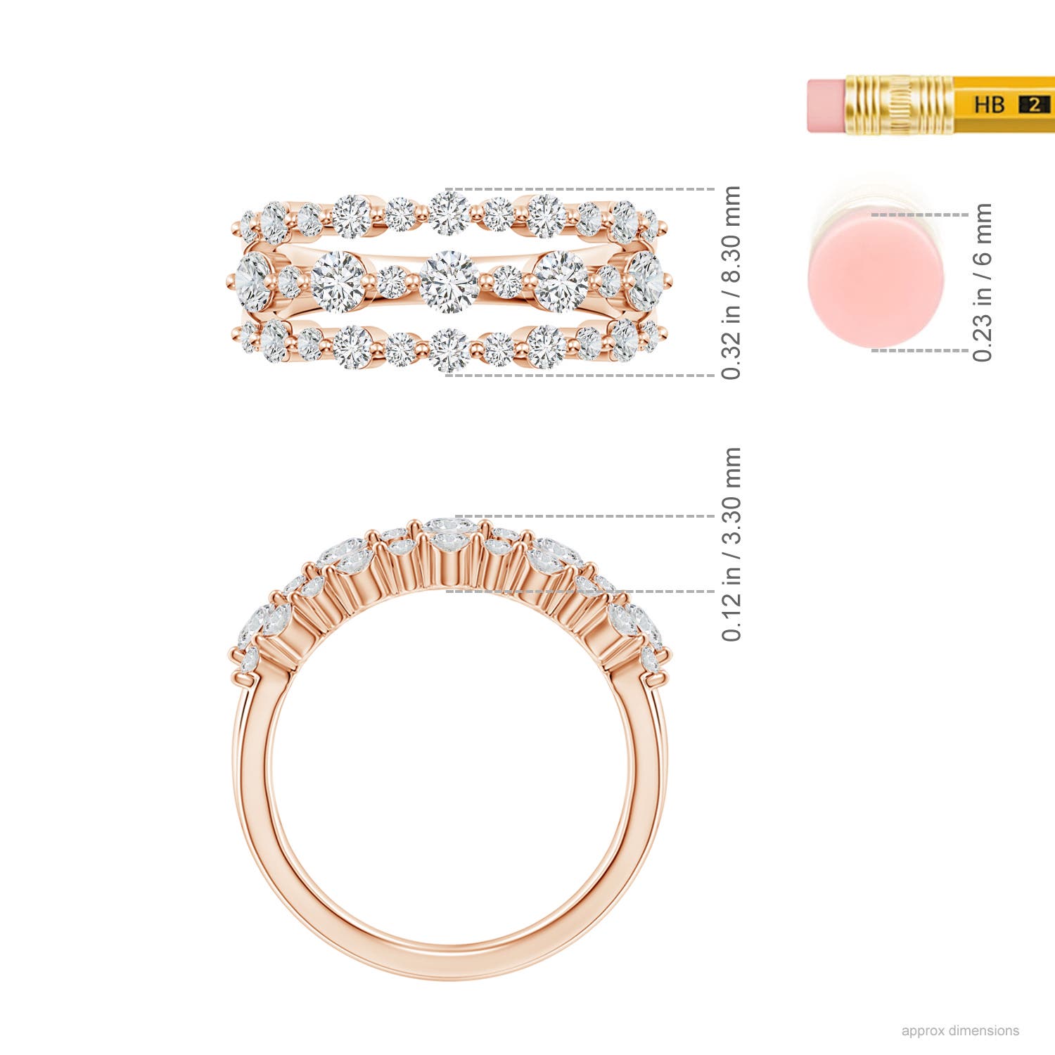 H, SI2 / 1 CT / 14 KT Rose Gold