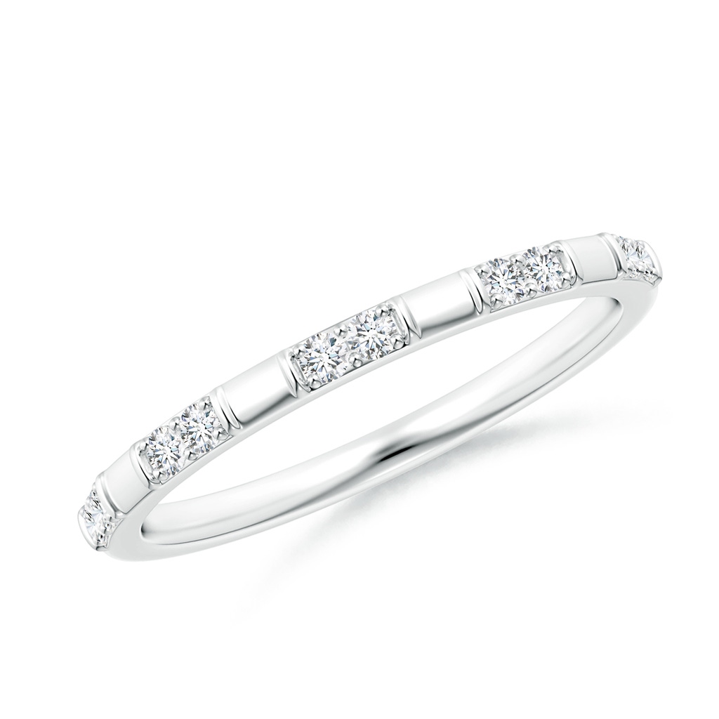 1.5mm GVS2 Diamond Stackable Wedding Ring in 18K White Gold 