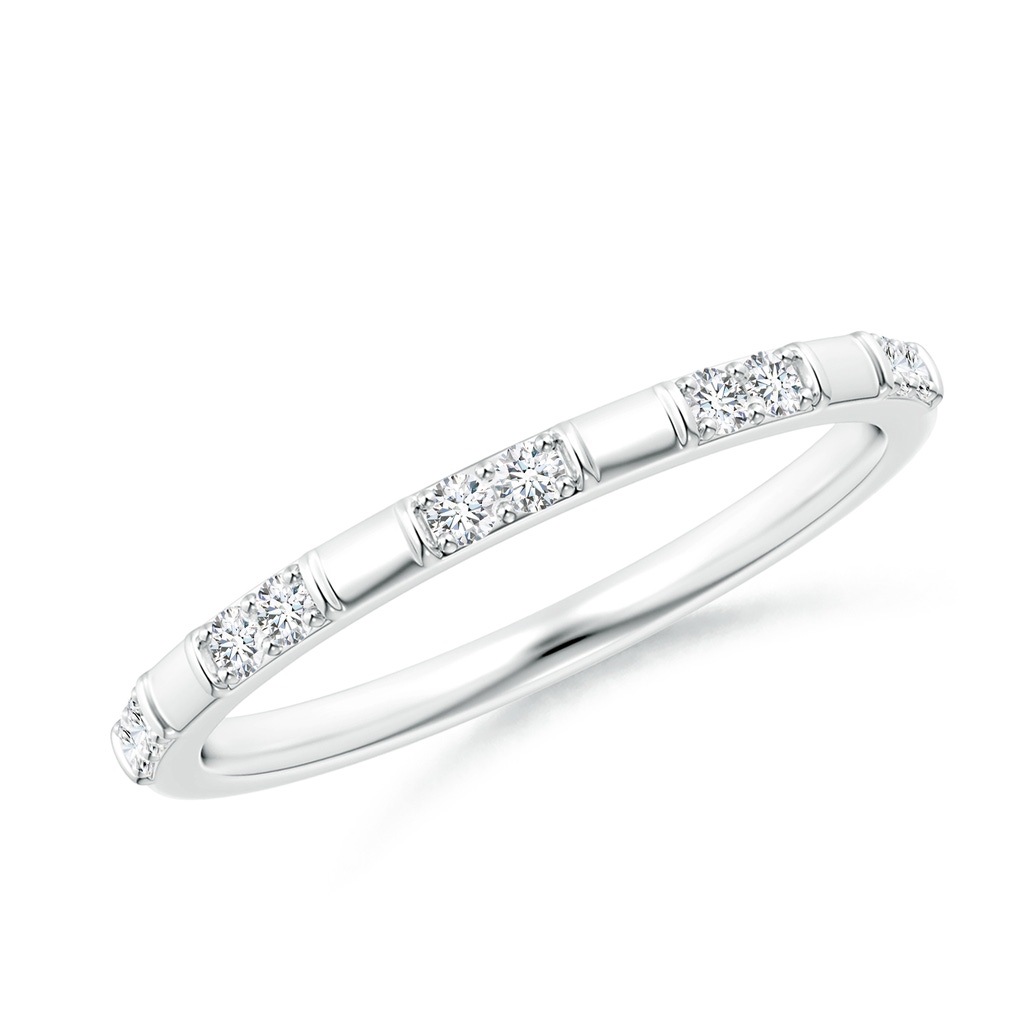 1.5mm GVS2 Diamond Stackable Wedding Ring in 18K White Gold