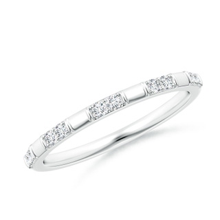 1.5mm GVS2 Diamond Stackable Wedding Ring in 18K White Gold