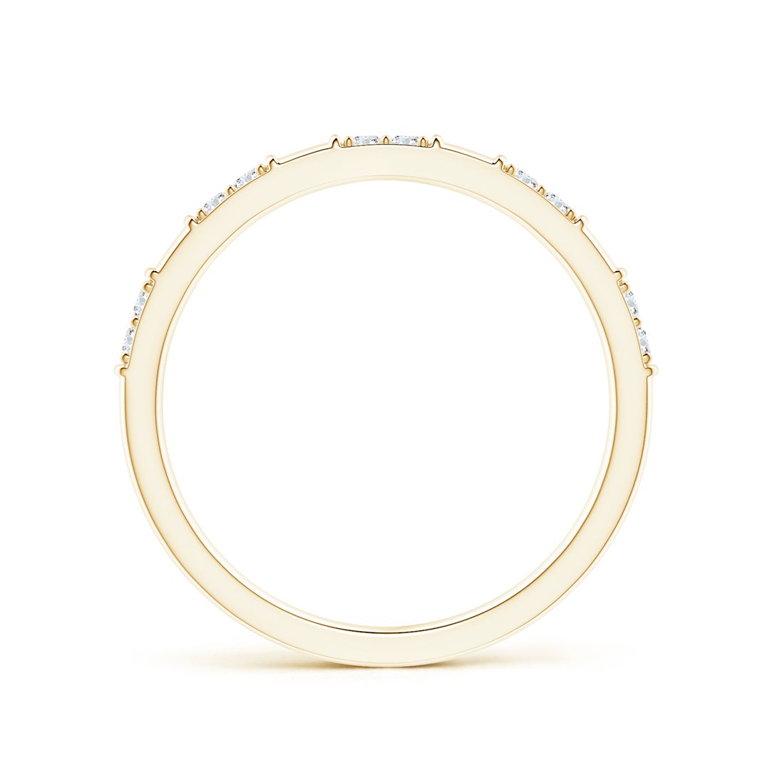 1.5mm GVS2 Diamond Stackable Wedding Ring in 18K Yellow Gold - side 2
