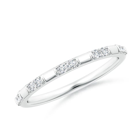 1.5mm GVS2 Diamond Stackable Wedding Ring in White Gold