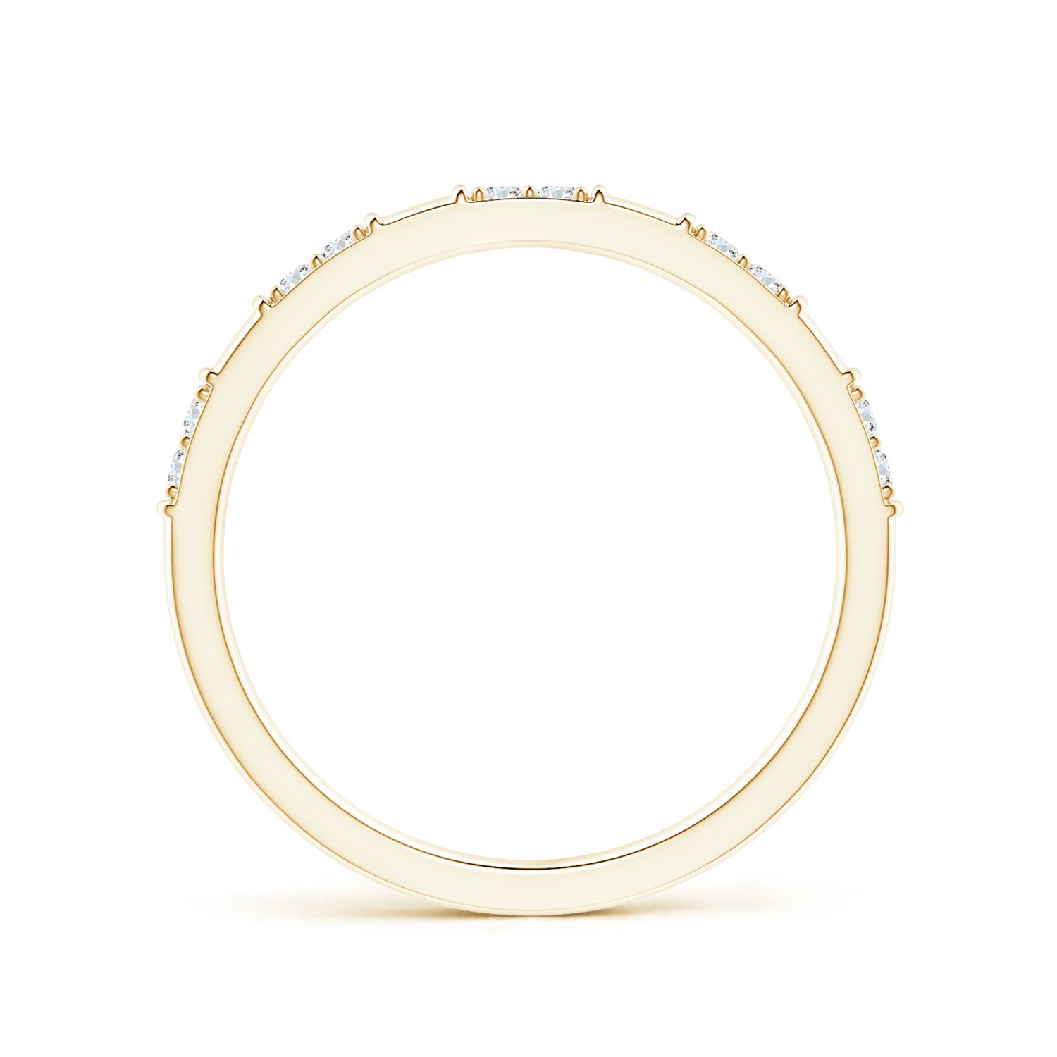 1.5mm GVS2 Diamond Stackable Wedding Ring in Yellow Gold - side 2