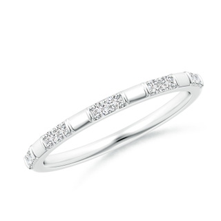 1.5mm HSI2 Diamond Stackable Wedding Ring in 18K White Gold
