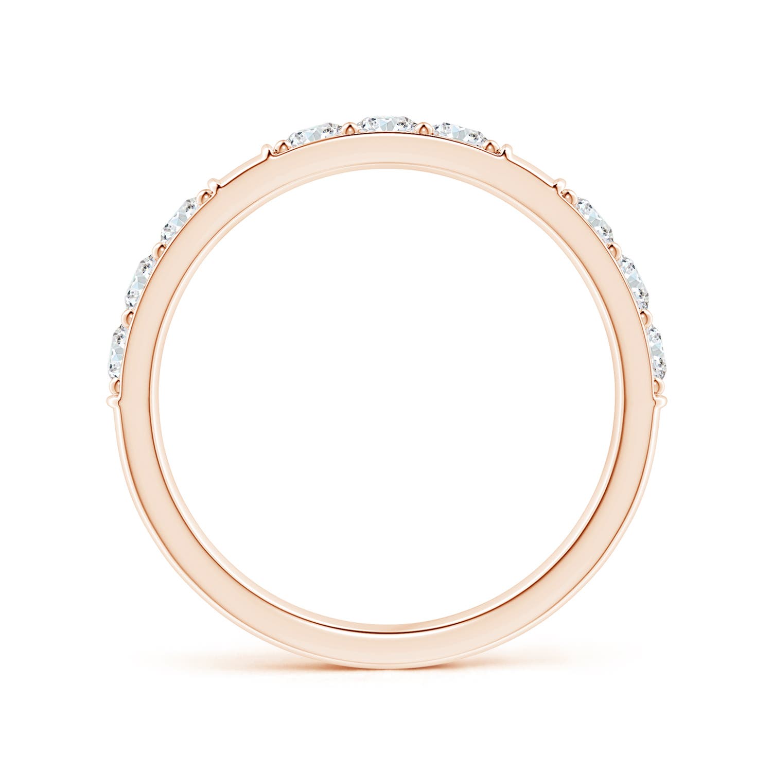 2.7mm GVS2 Diamond Stackable Wedding Ring in 18K Rose Gold