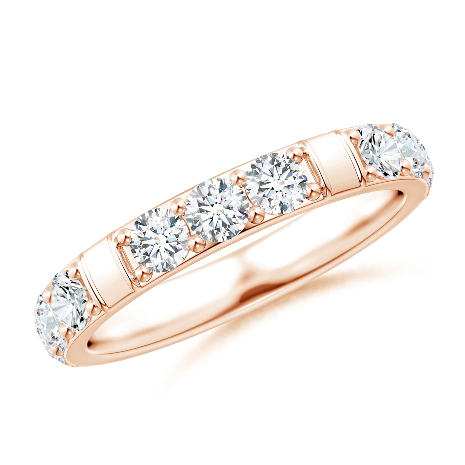 3.1mm GVS2 Diamond Stackable Wedding Ring in Rose Gold