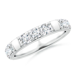 3.4mm GVS2 Diamond Stackable Wedding Ring in P950 Platinum