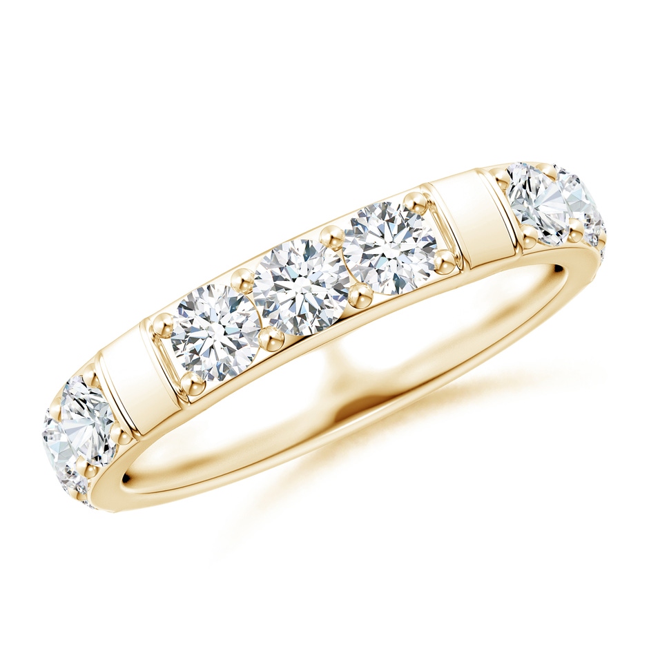 3.4mm GVS2 Diamond Stackable Wedding Ring in Yellow Gold 