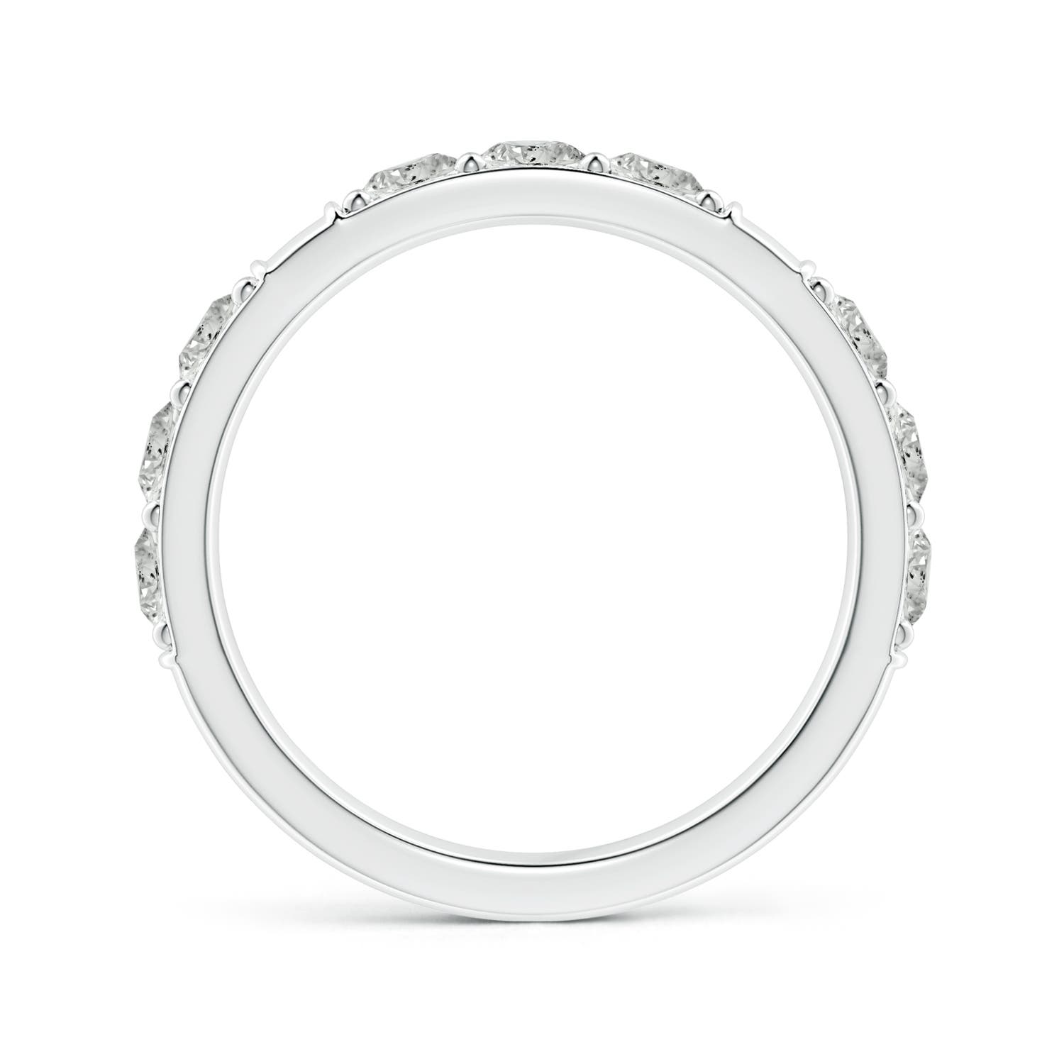 3.4mm KI3 Diamond Stackable Wedding Ring in White Gold - side 2