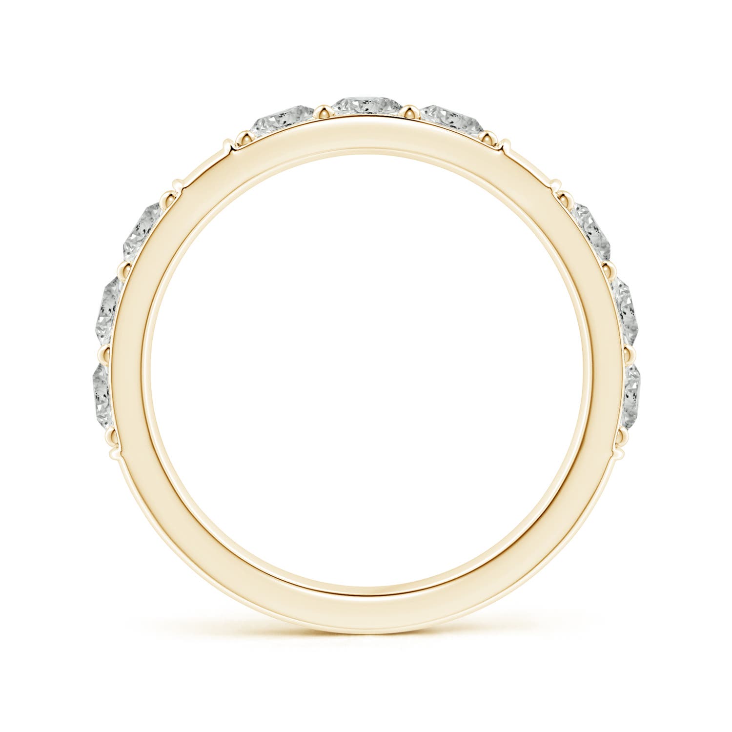 3.4mm KI3 Diamond Stackable Wedding Ring in Yellow Gold - side 2