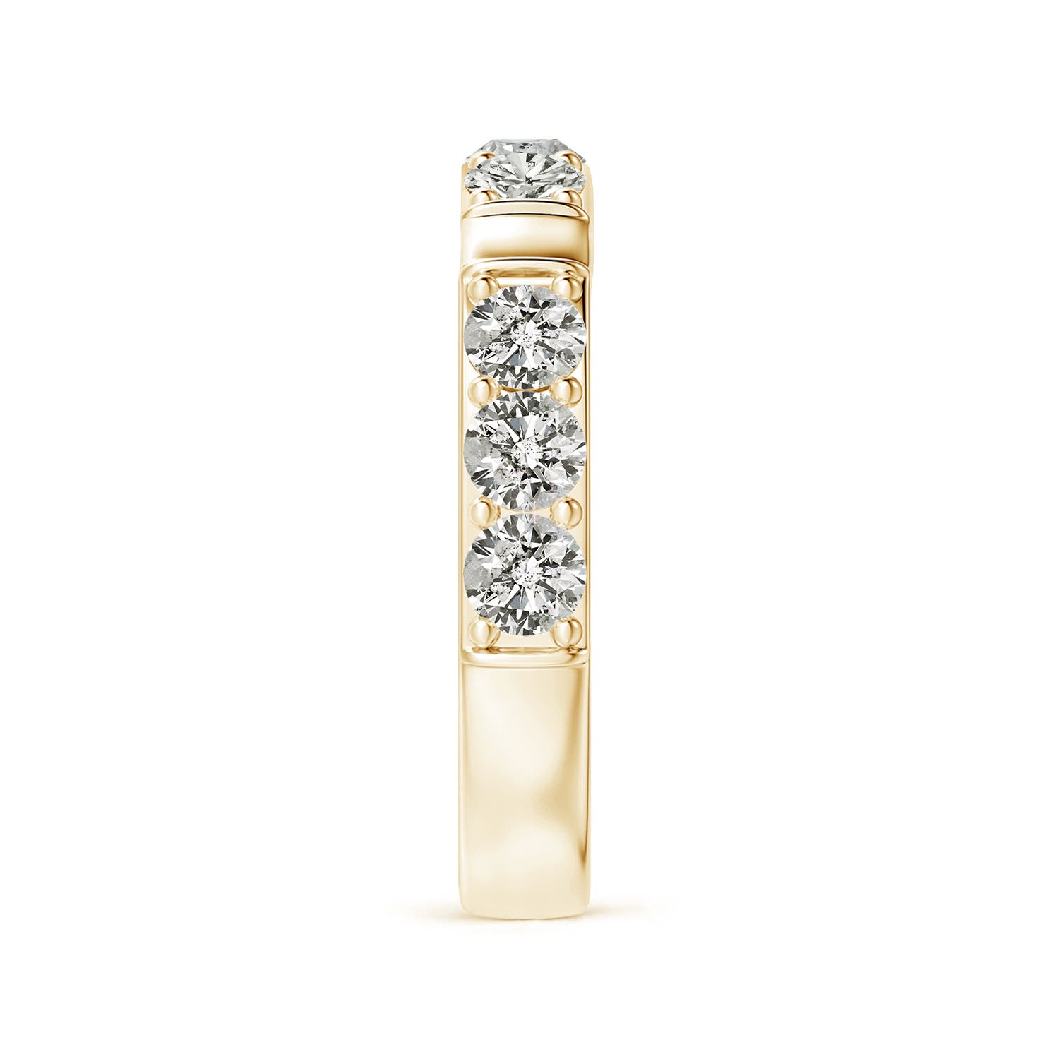 3.4mm KI3 Diamond Stackable Wedding Ring in Yellow Gold - side 3