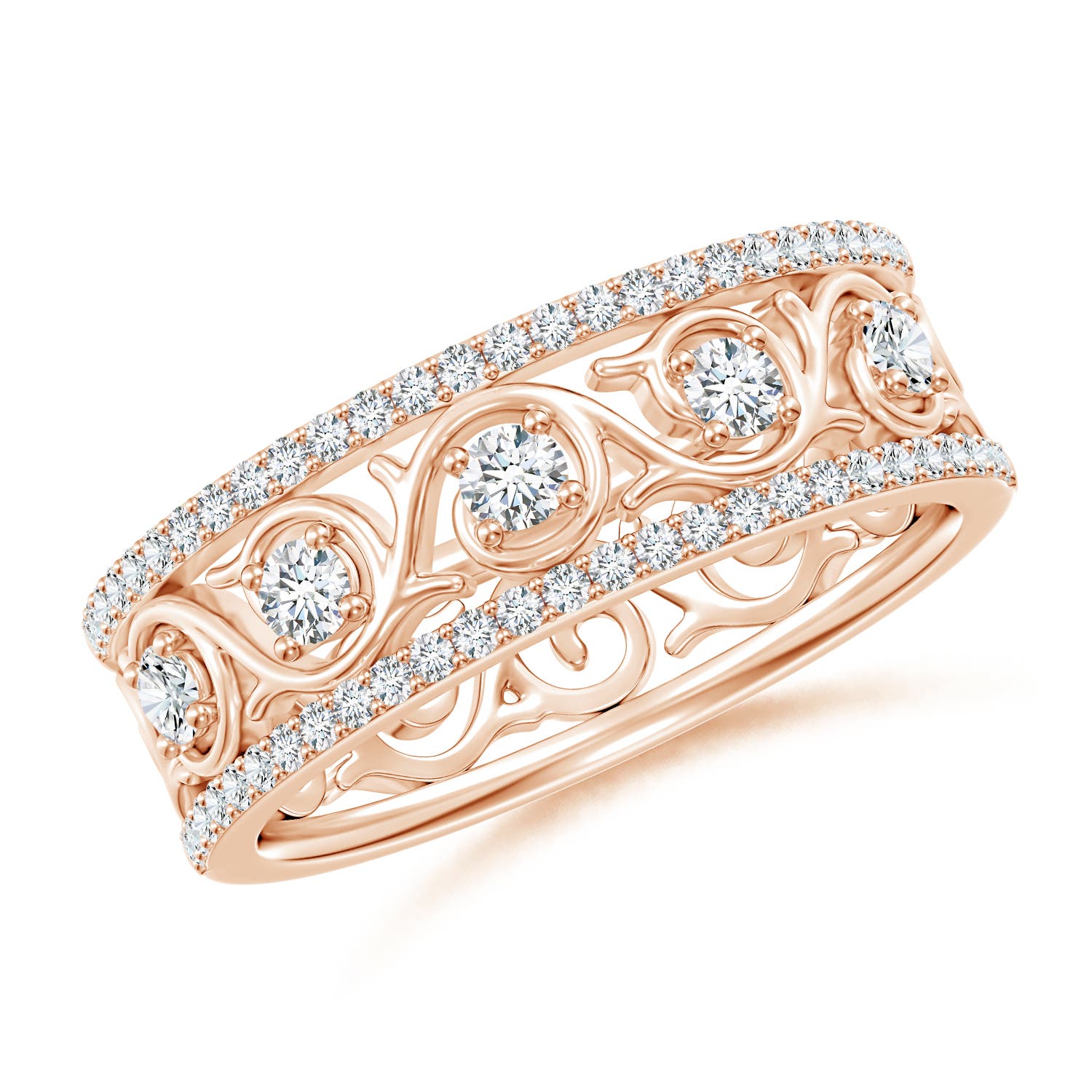 F-G, VS / 0.61 CT / 14 KT Rose Gold