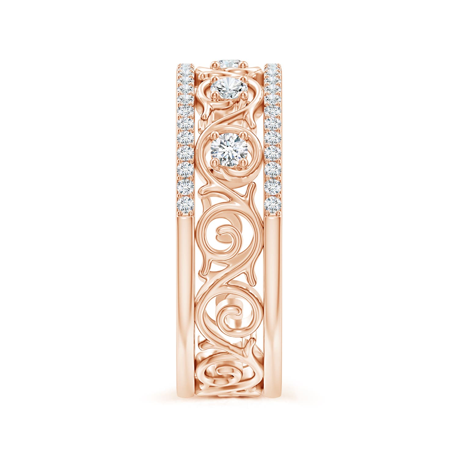 G, VS2 / 0.61 CT / 14 KT Rose Gold