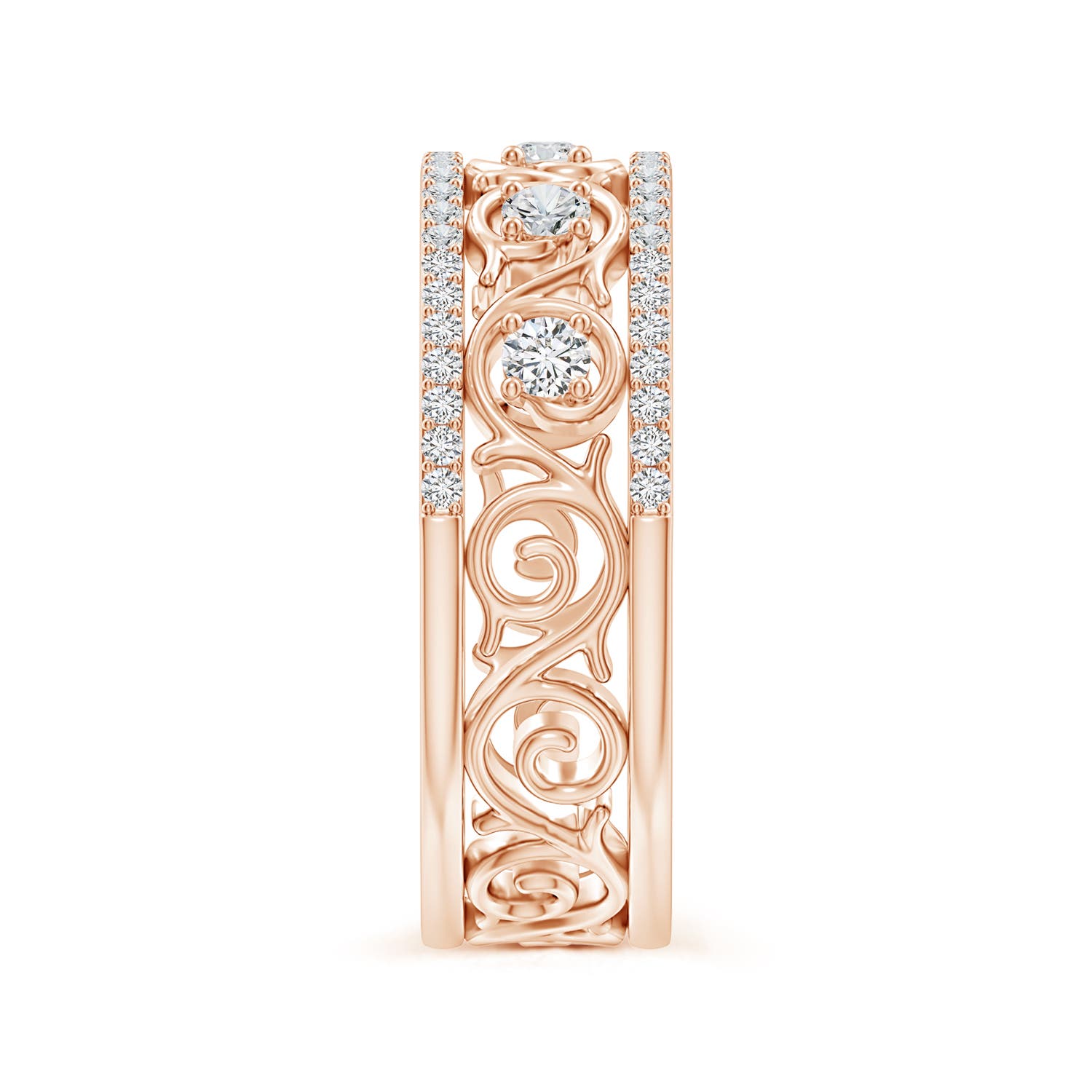 H, SI2 / 0.61 CT / 14 KT Rose Gold