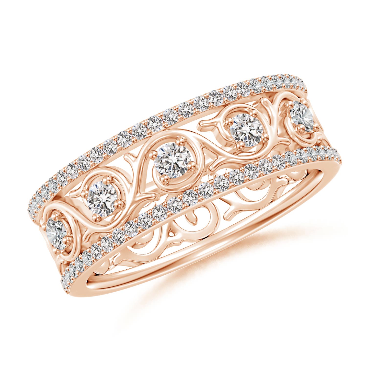 I-J, I1-I2 / 0.61 CT / 14 KT Rose Gold