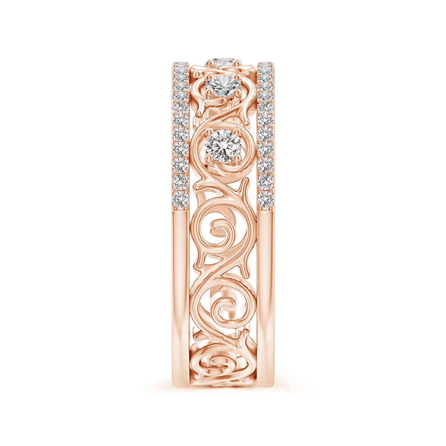 I-J, I1-I2 / 0.61 CT / 14 KT Rose Gold