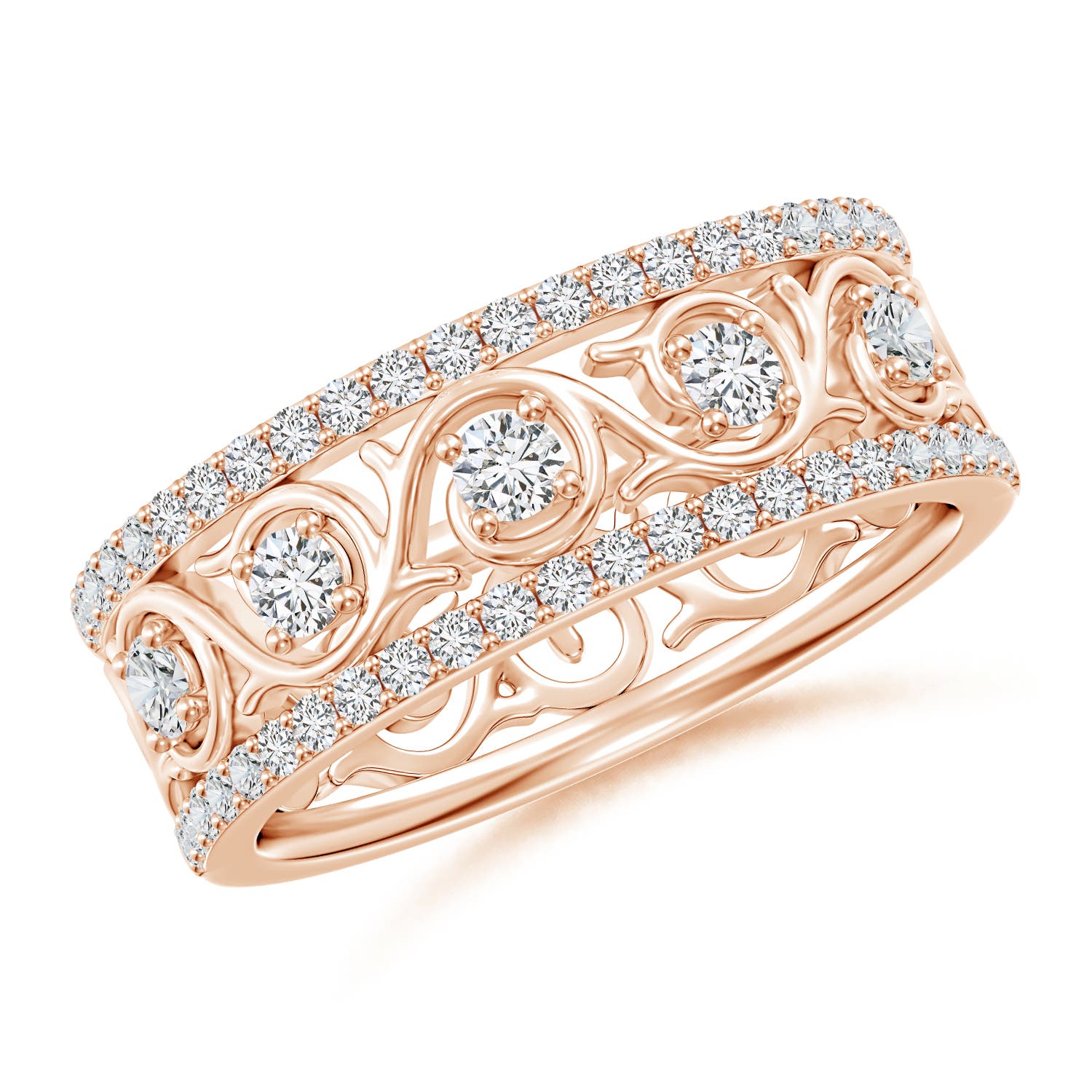 H, SI2 / 0.39 CT / 14 KT Rose Gold