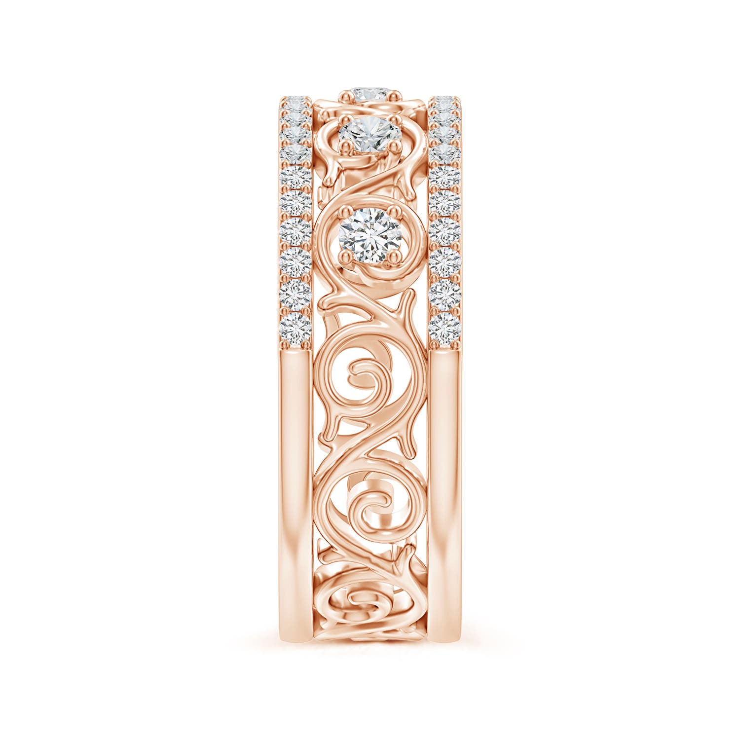 H, SI2 / 0.39 CT / 14 KT Rose Gold