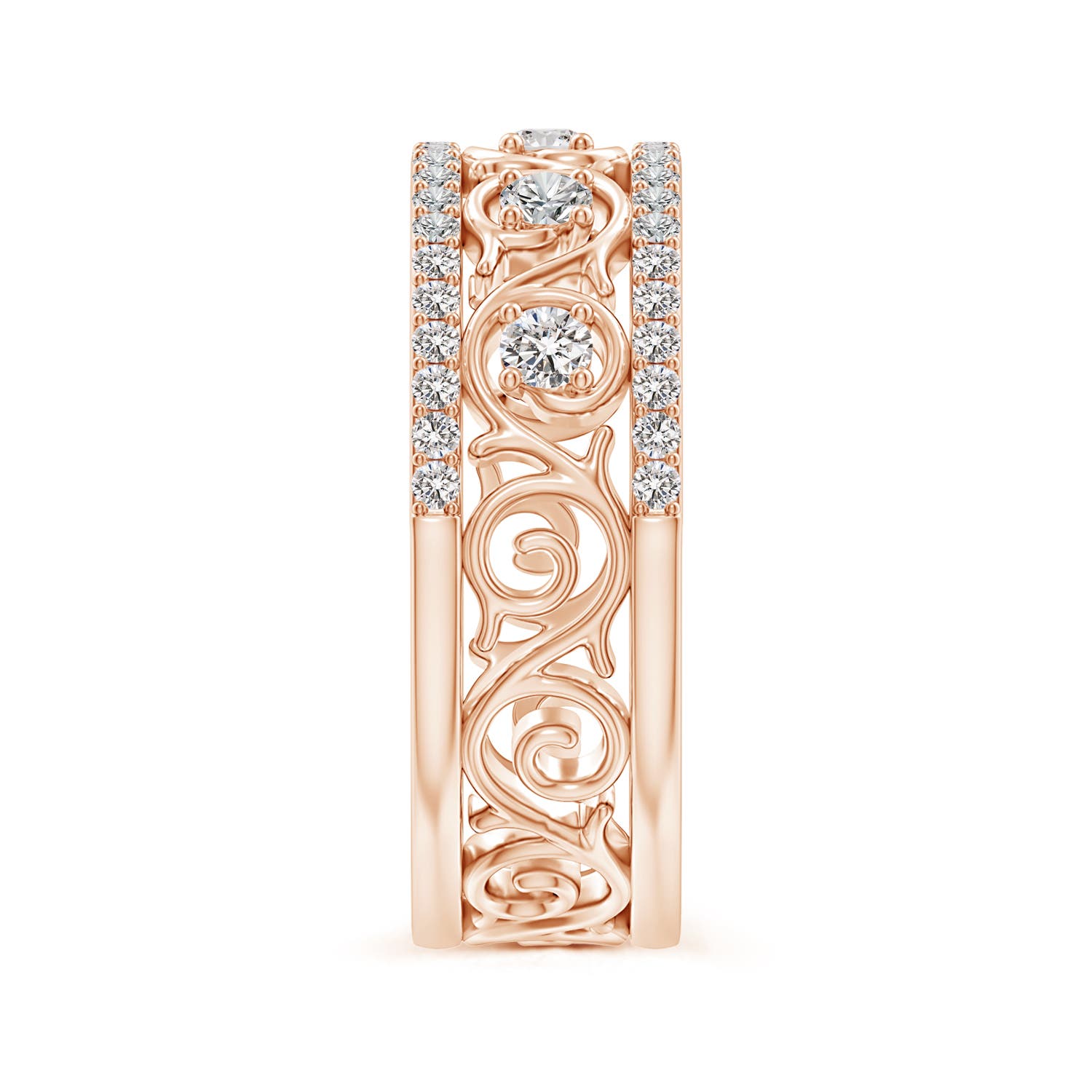 I-J, I1-I2 / 0.39 CT / 14 KT Rose Gold