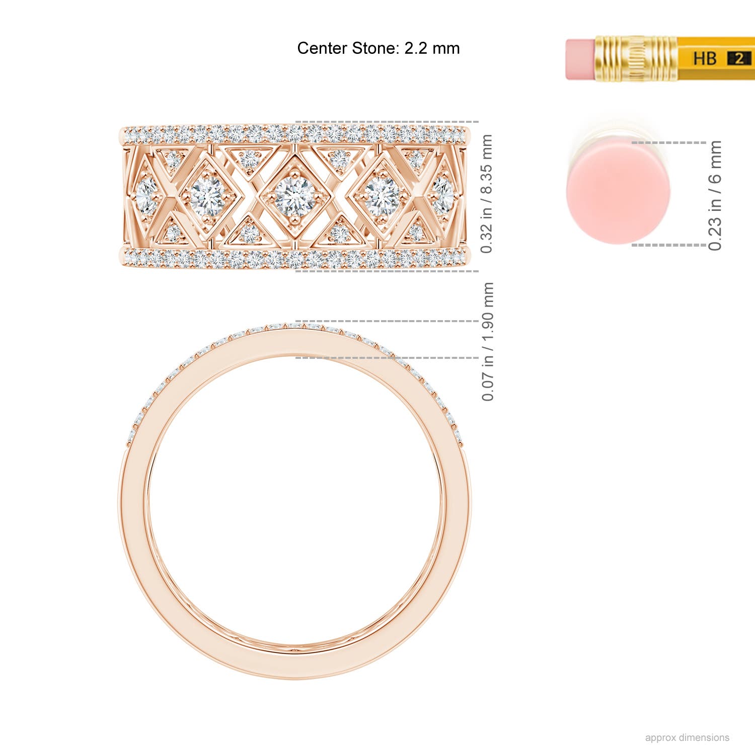 G, VS2 / 0.49 CT / 14 KT Rose Gold