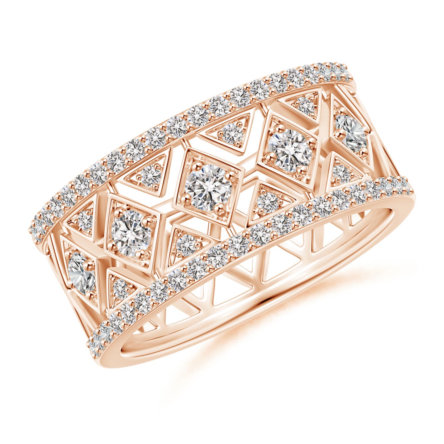 I-J, I1-I2 / 0.75 CT / 14 KT Rose Gold