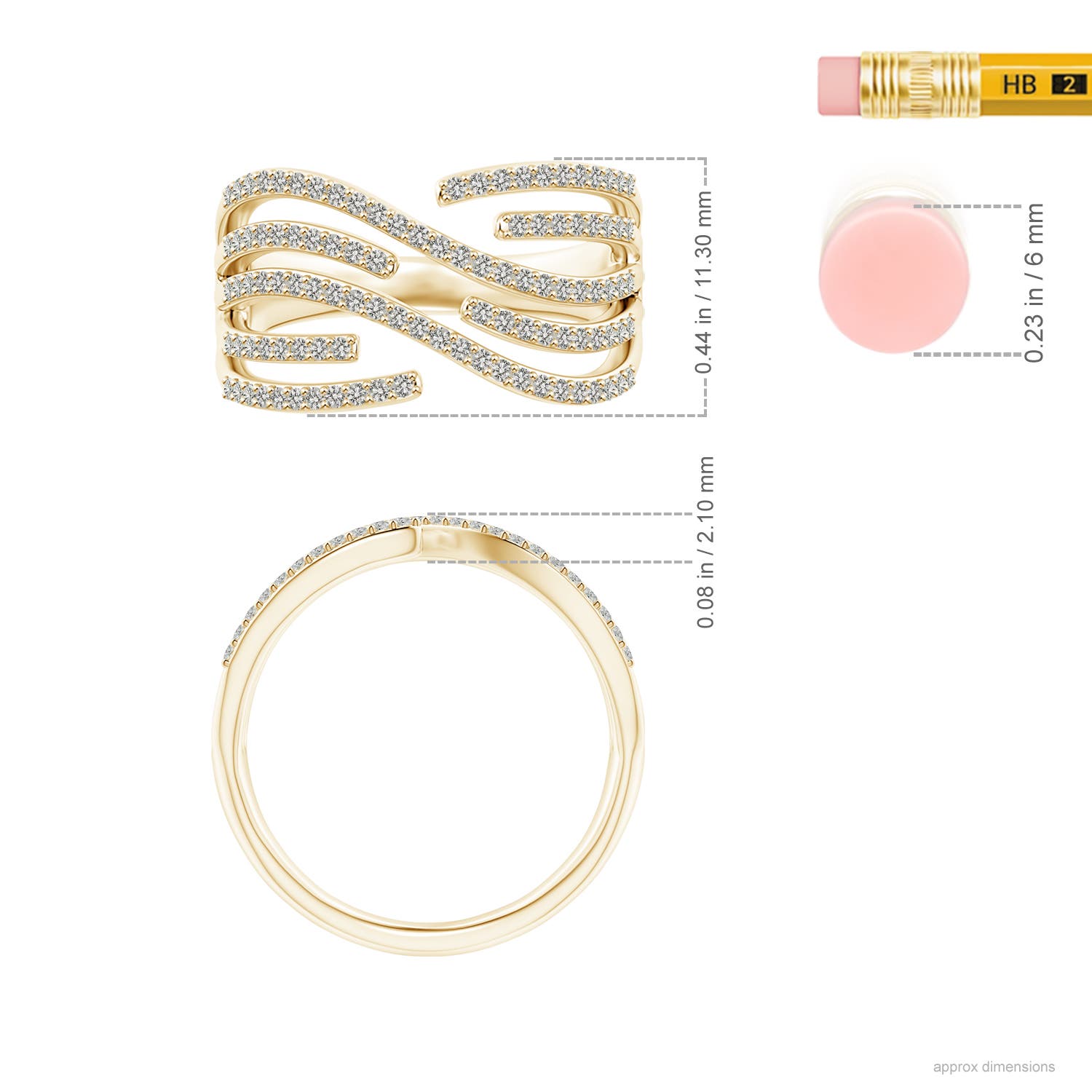 K, I3 / 0.42 CT / 14 KT Yellow Gold