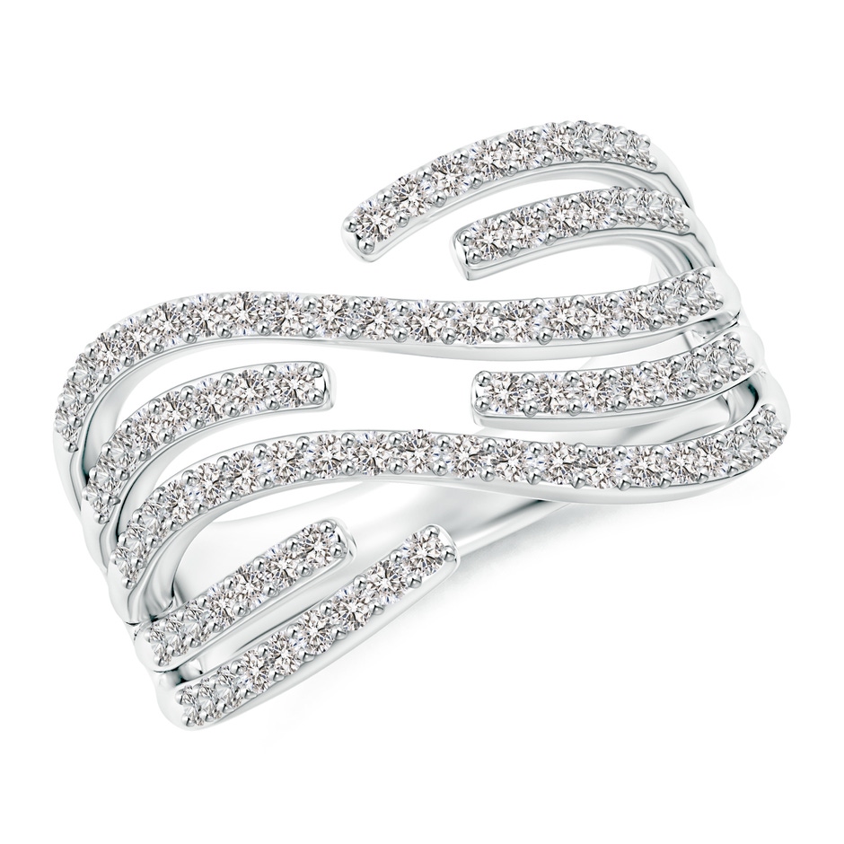 1.15mm IJI1I2 Criss-Cross Diamond Wrap Ring in White Gold 