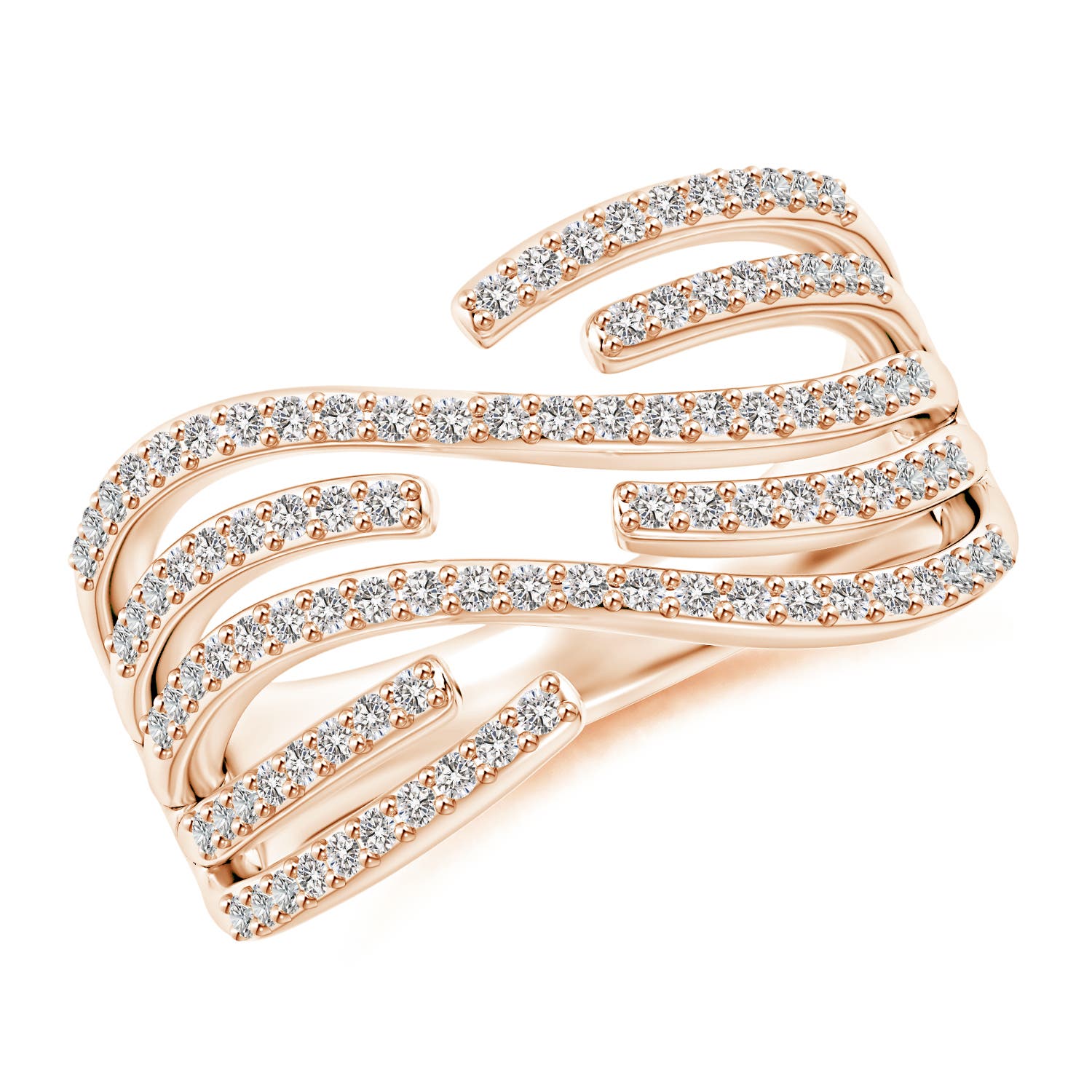 I-J, I1-I2 / 0.49 CT / 14 KT Rose Gold