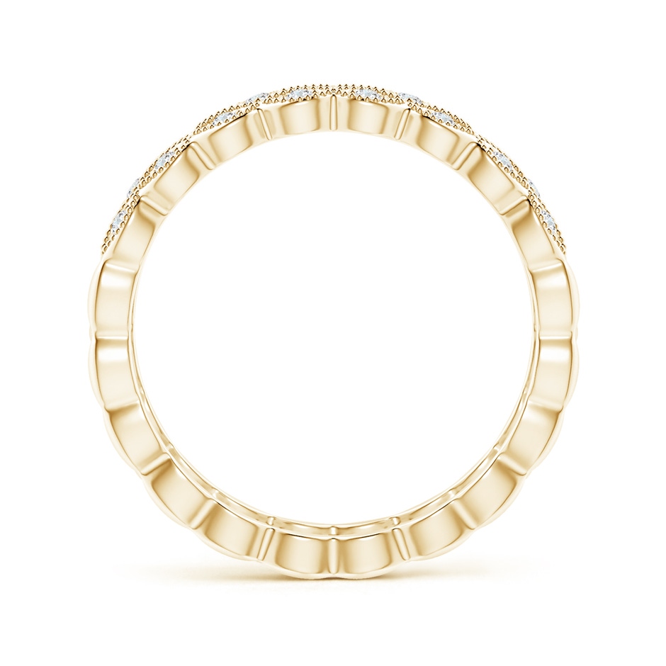 1.5mm GVS2 Art Deco Inspired Filigree Diamond Wedding Band in Yellow Gold side-1