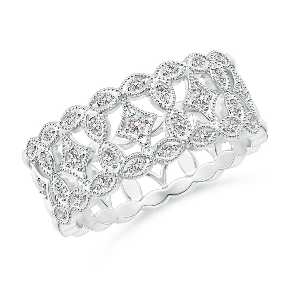 1.5mm IJI1I2 Art Deco Inspired Filigree Diamond Wedding Band in P950 Platinum 