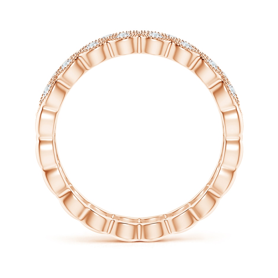 1.9mm GVS2 Art Deco Inspired Filigree Diamond Wedding Band in Rose Gold side-1