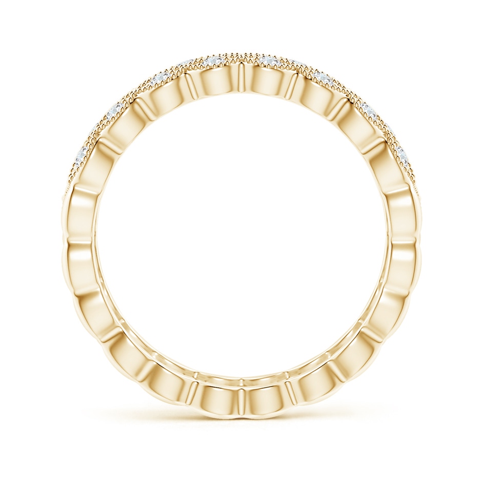 1.9mm GVS2 Art Deco Inspired Filigree Diamond Wedding Band in Yellow Gold side-1